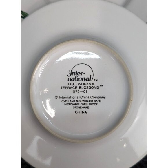 International Tableworks Terrace Blossoms 072-01 Replacement Saucers Set of 4 - Picture 11 of 11